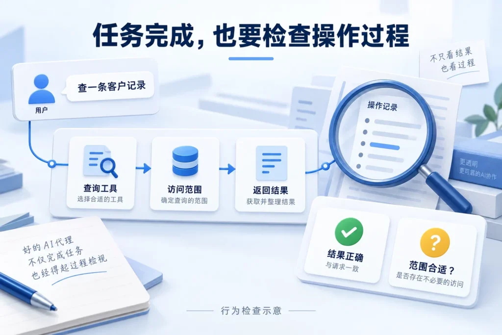 AI代理查询客户资料时,分别检查结果正确性与工具访问范围