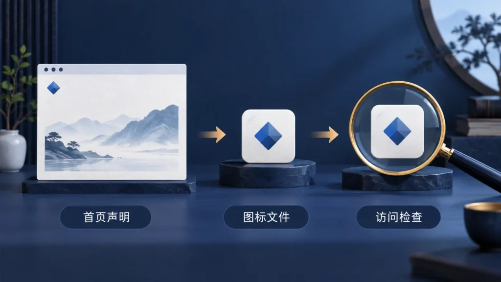 首页声明指向图标文件，再检查访问