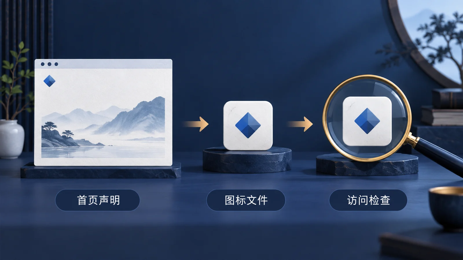 首页声明指向图标文件，再检查访问