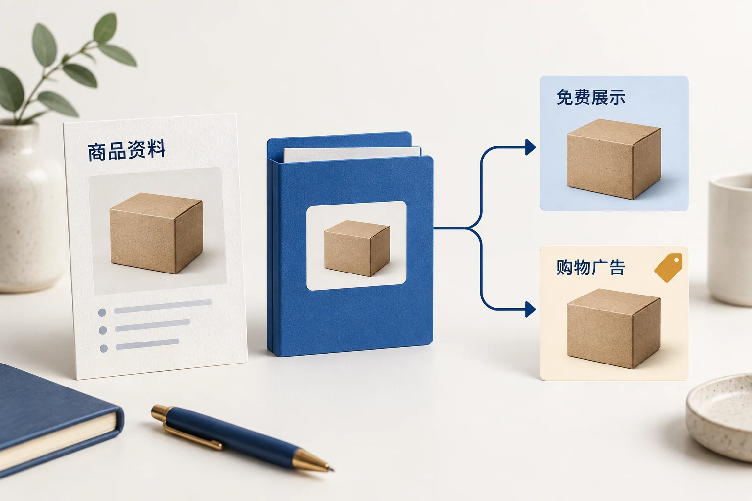 商品资料、免费展示与购物广告分别核对