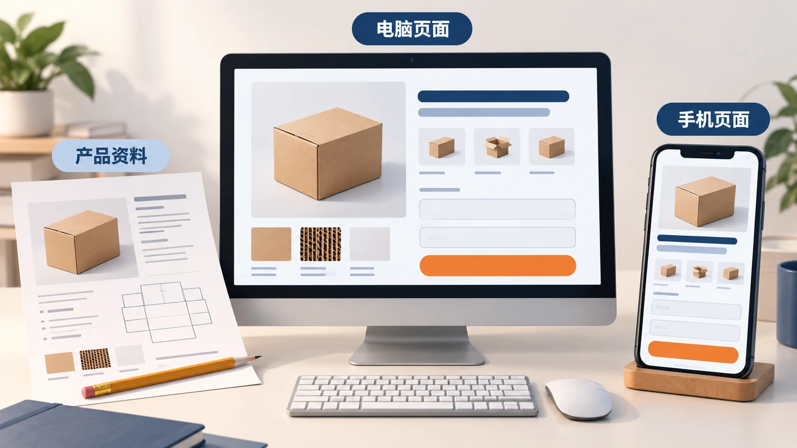 同一产品页在电脑和手机上验收