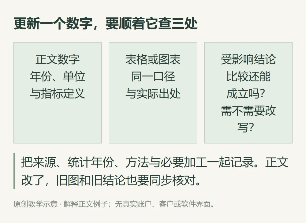 更新一个数字,要顺着它查三处的原创教学示意