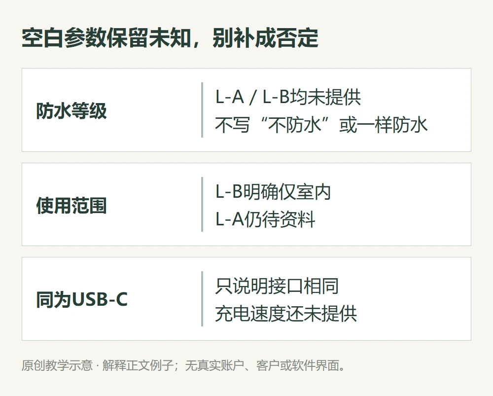 空白参数保留未知,别补成否定的原创教学示意
